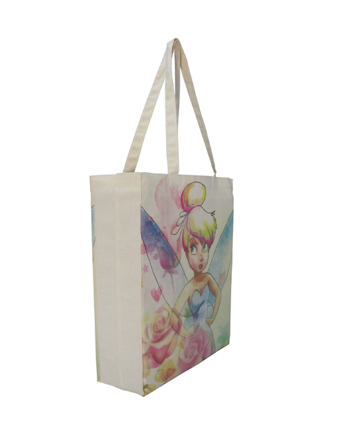 OB160 - Shoulder Strap Gussted Cotton Bag